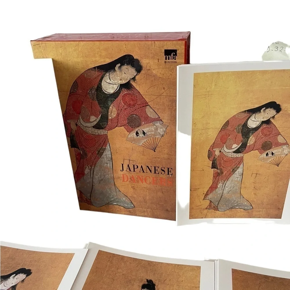 MFA Boston Japanese Dancers 20 note cards and 21 envelopes 5 different images